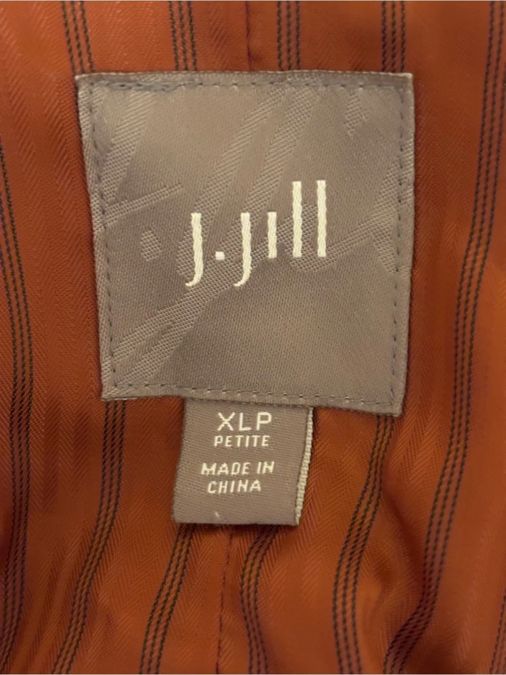 J. Jill XLP Petite Rust Belted Lightweight Trench Coat Cotton Blend